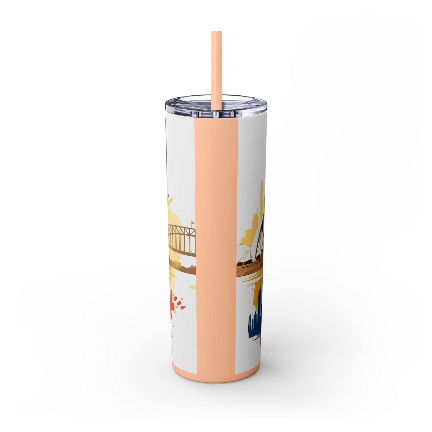 Australian Cattle Dog Skinny Tumbler with Straw, 20oz
