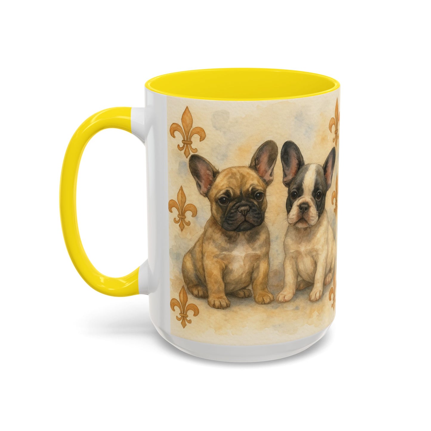 French Bulldog puppies Accent Coffee Mug - Perfect Gift for Dog Lovers