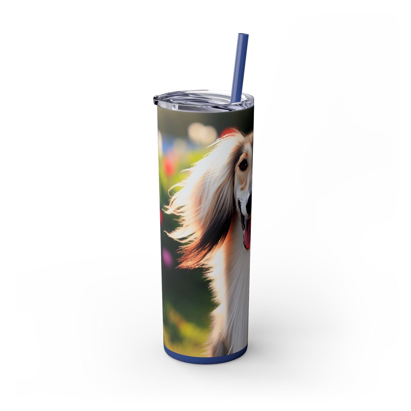 Saluki Skinny Tumbler with Straw, 20oz