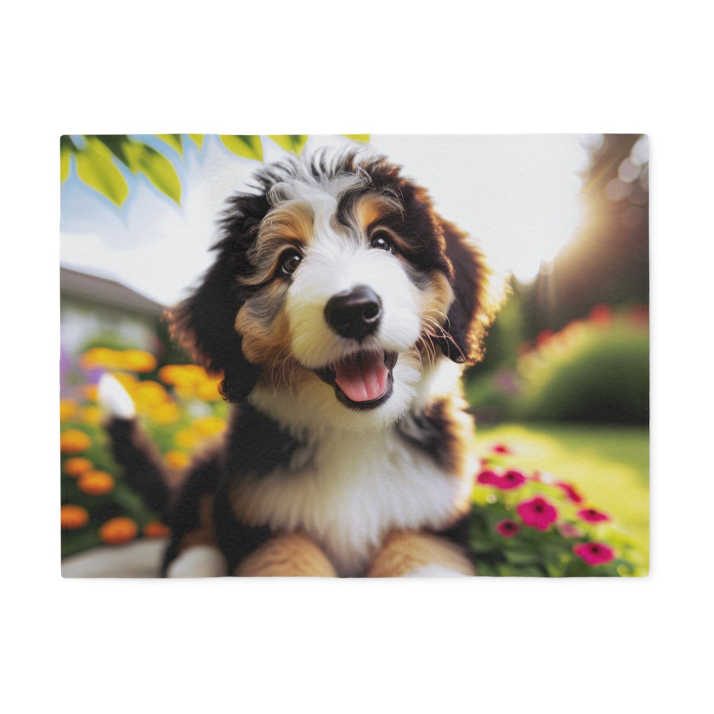 Bernedoodle Sweatshirt Blanket