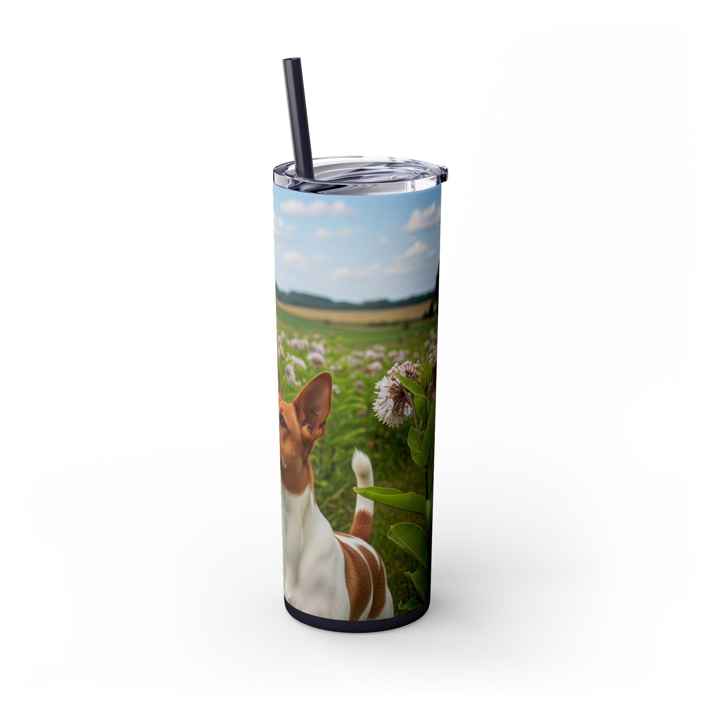 Rat Terrier Tumbler with Straw, 20oz