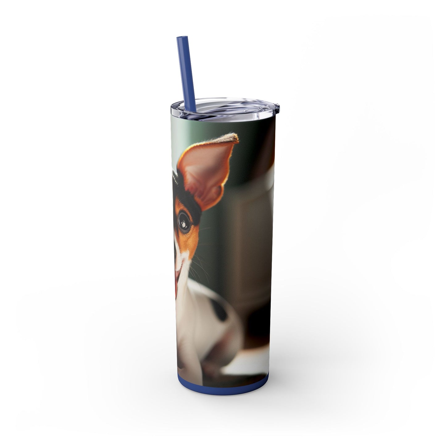 Toy Fox Terrier Tumbler with Straw, 20oz