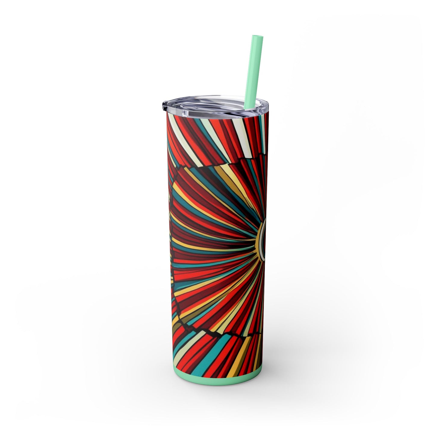 Optical Illusion Skinny Tumbler with Straw, 20oz