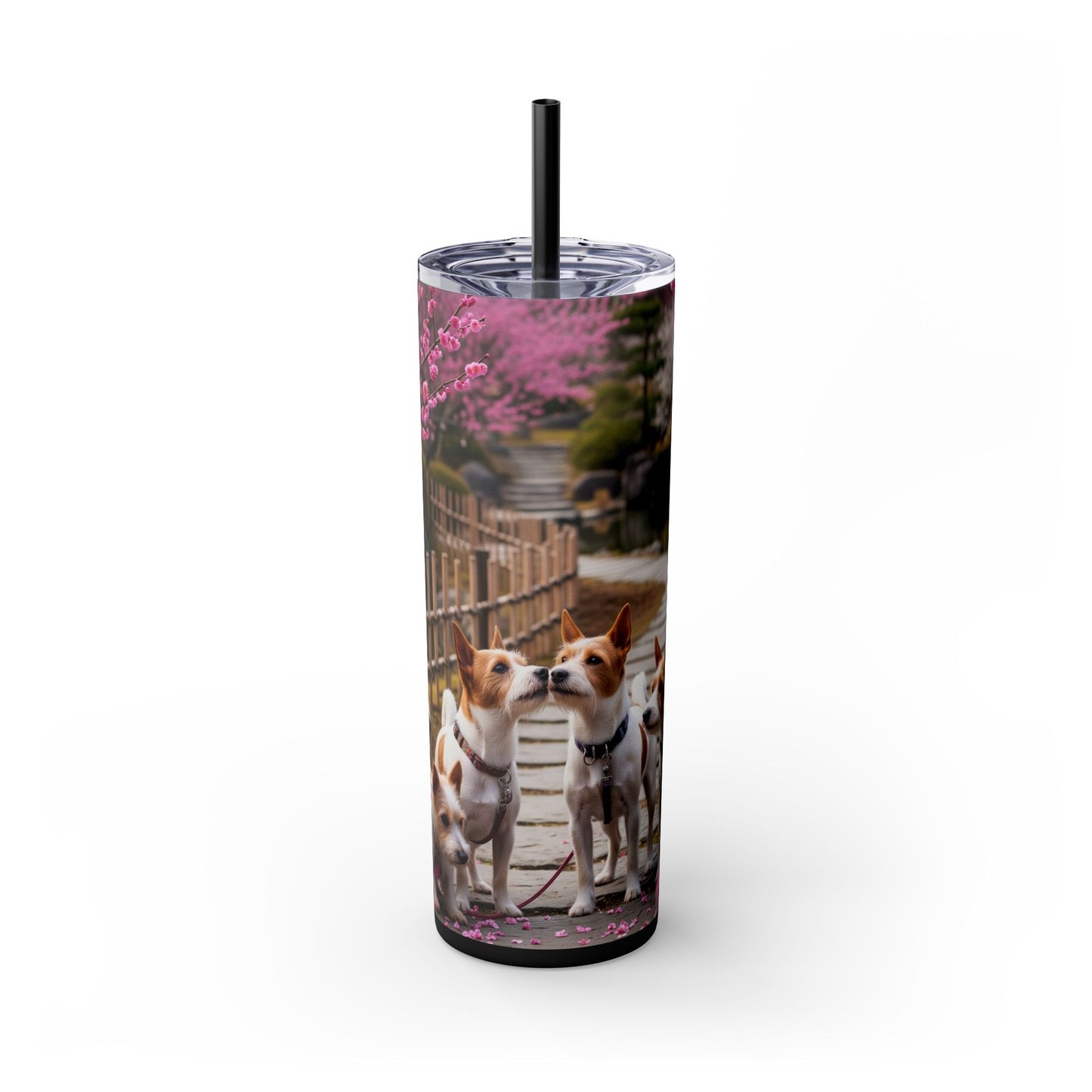 Japanese Terrier Tumbler with Straw, 20oz