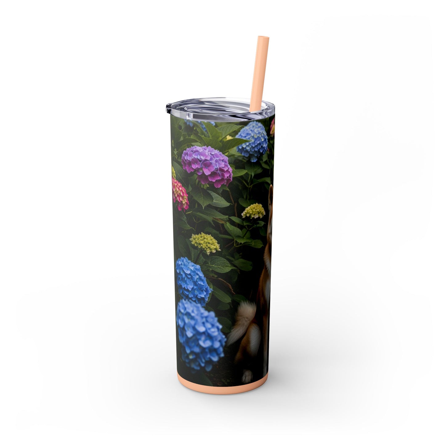 Akita Skinny Tumbler with Straw, 20oz