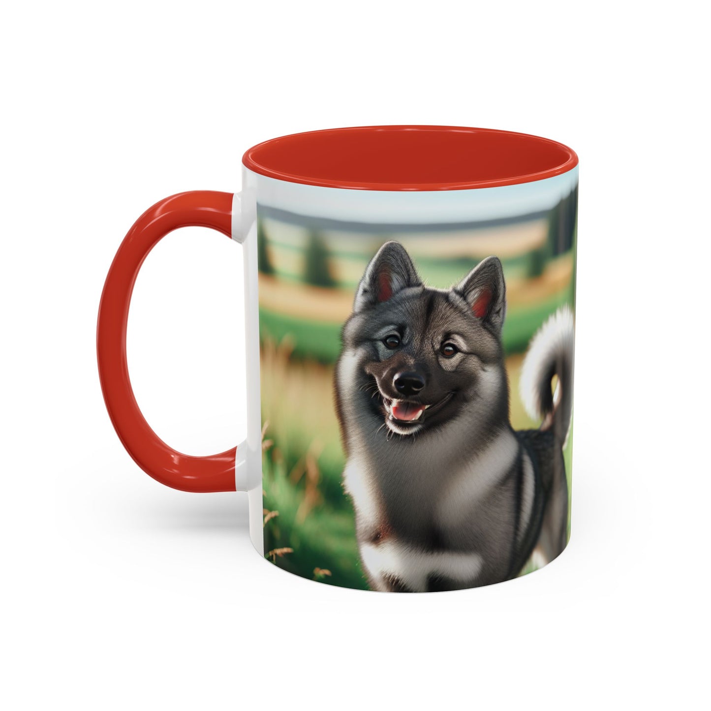 Norwegian Elkhound Accent Coffee Mug - Perfect Gift for Dog Lovers