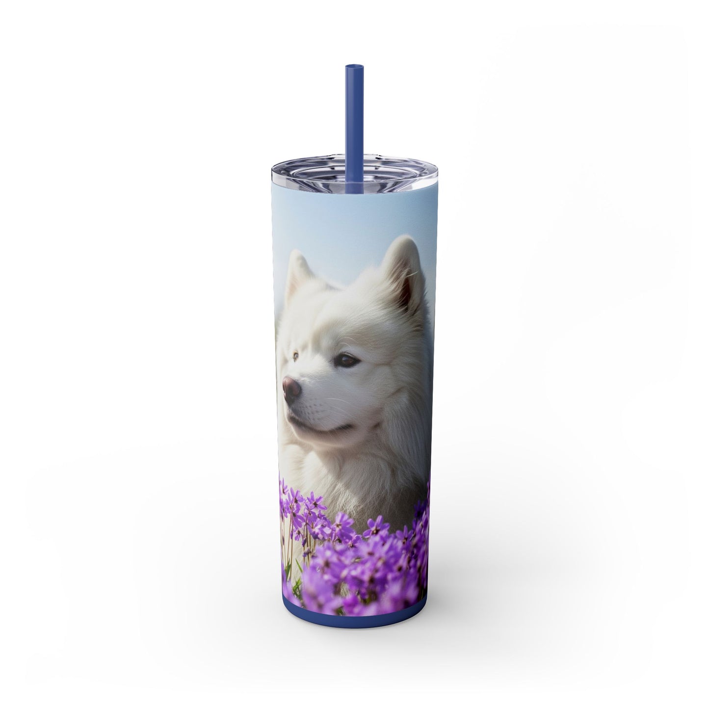 Samoyed Tumbler with Straw, 20oz