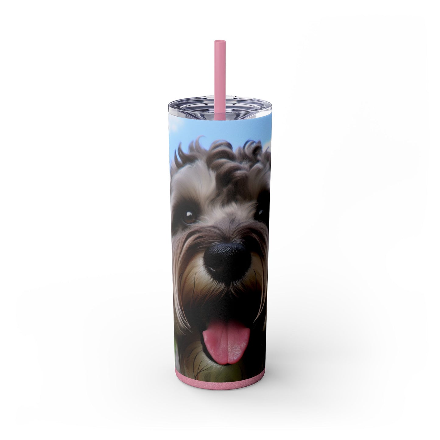 Schnoodle Skinny Tumbler with Straw, 20oz