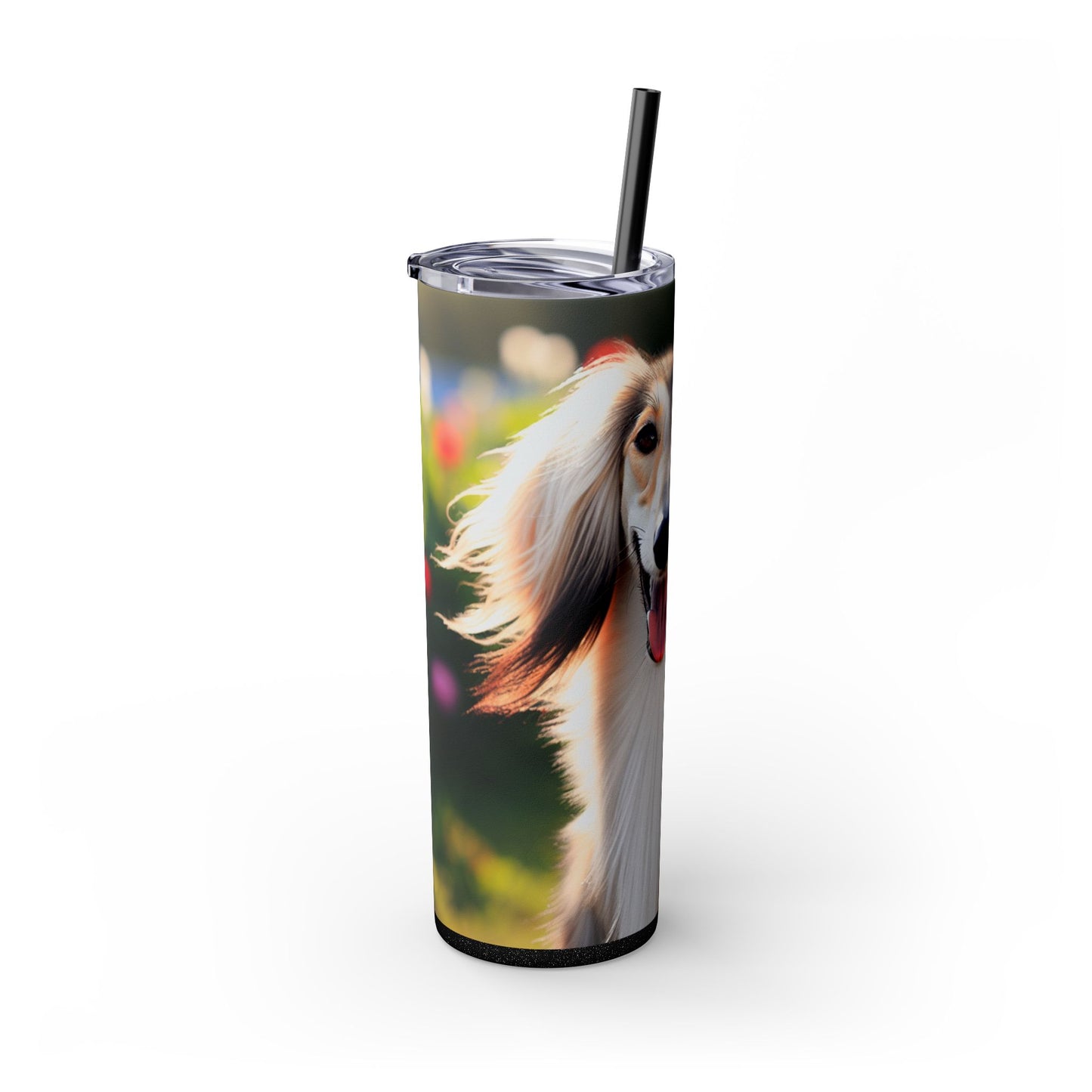 Saluki Skinny Tumbler with Straw, 20oz