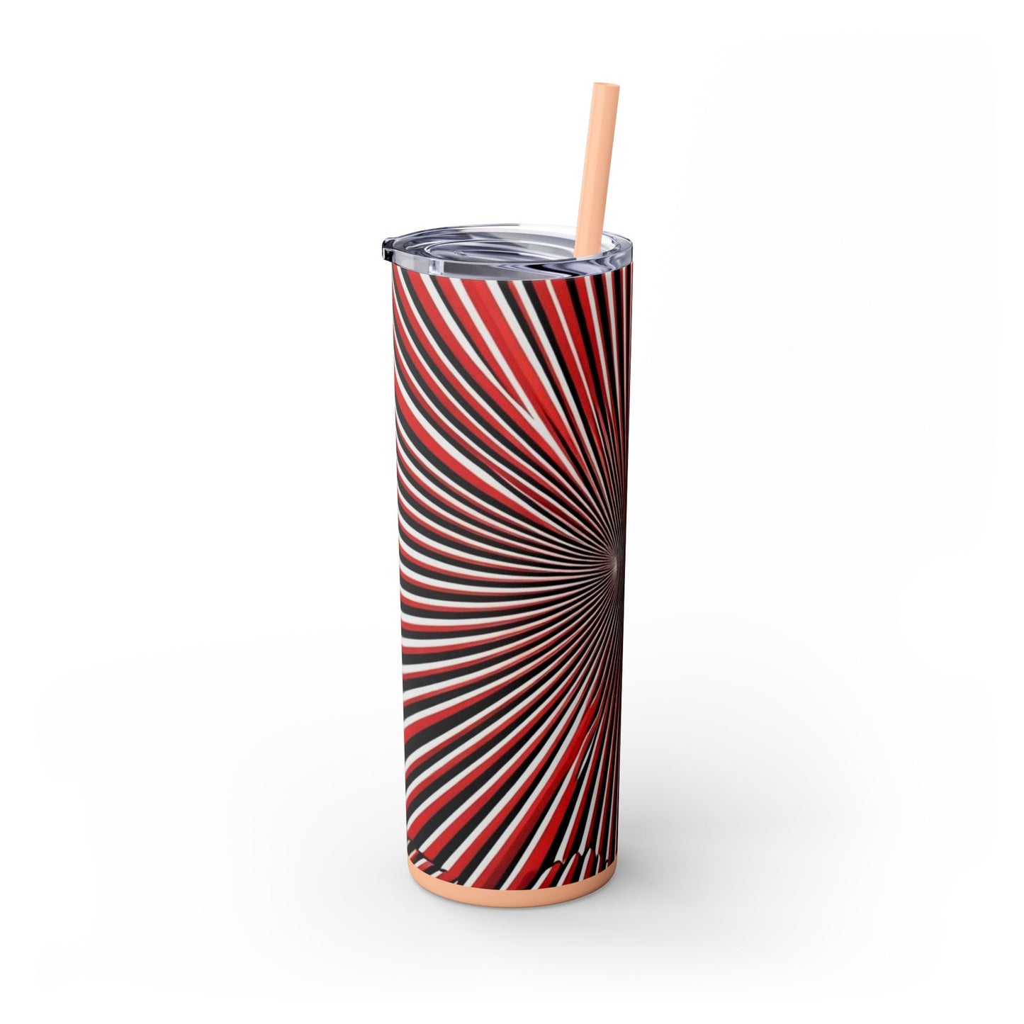 Optical Illusion Skinny Tumbler with Straw, 20oz