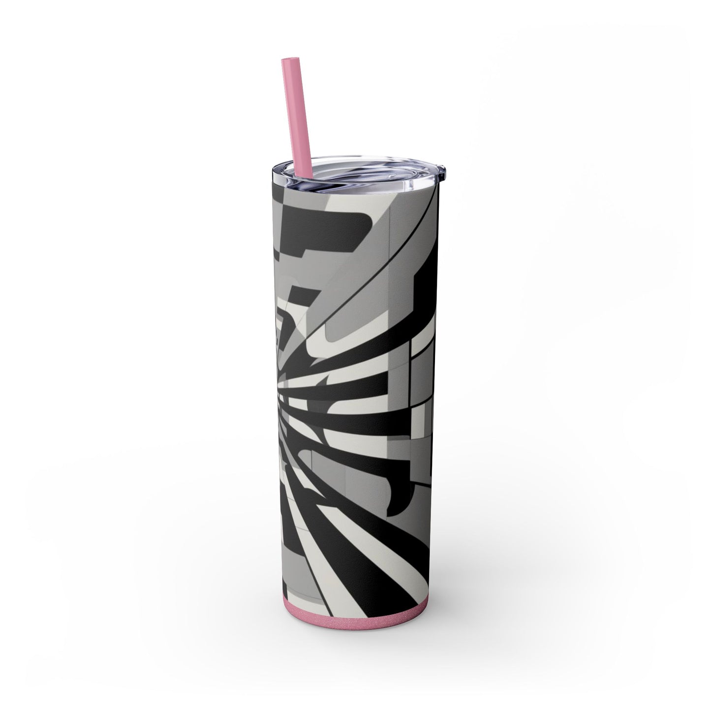 Optical Illusion Skinny Tumbler with Straw, 20oz