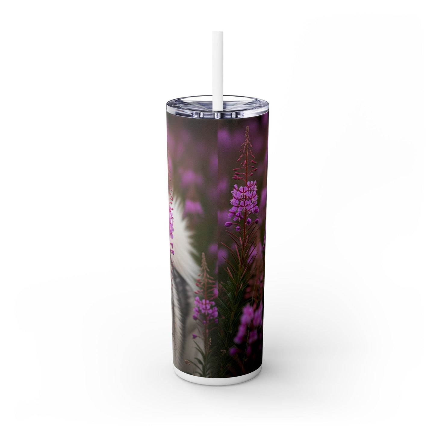 Alaskan Malamute Skinny Tumbler with Straw, 20oz