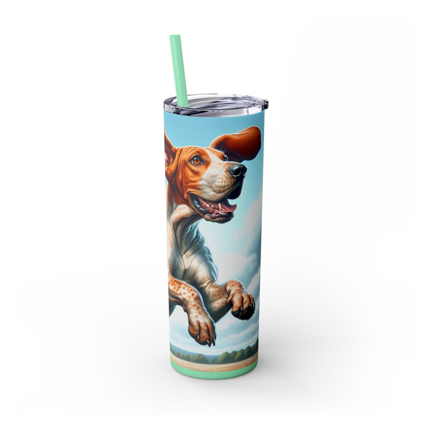 American English Coonhound Tumbler with Straw, 20oz