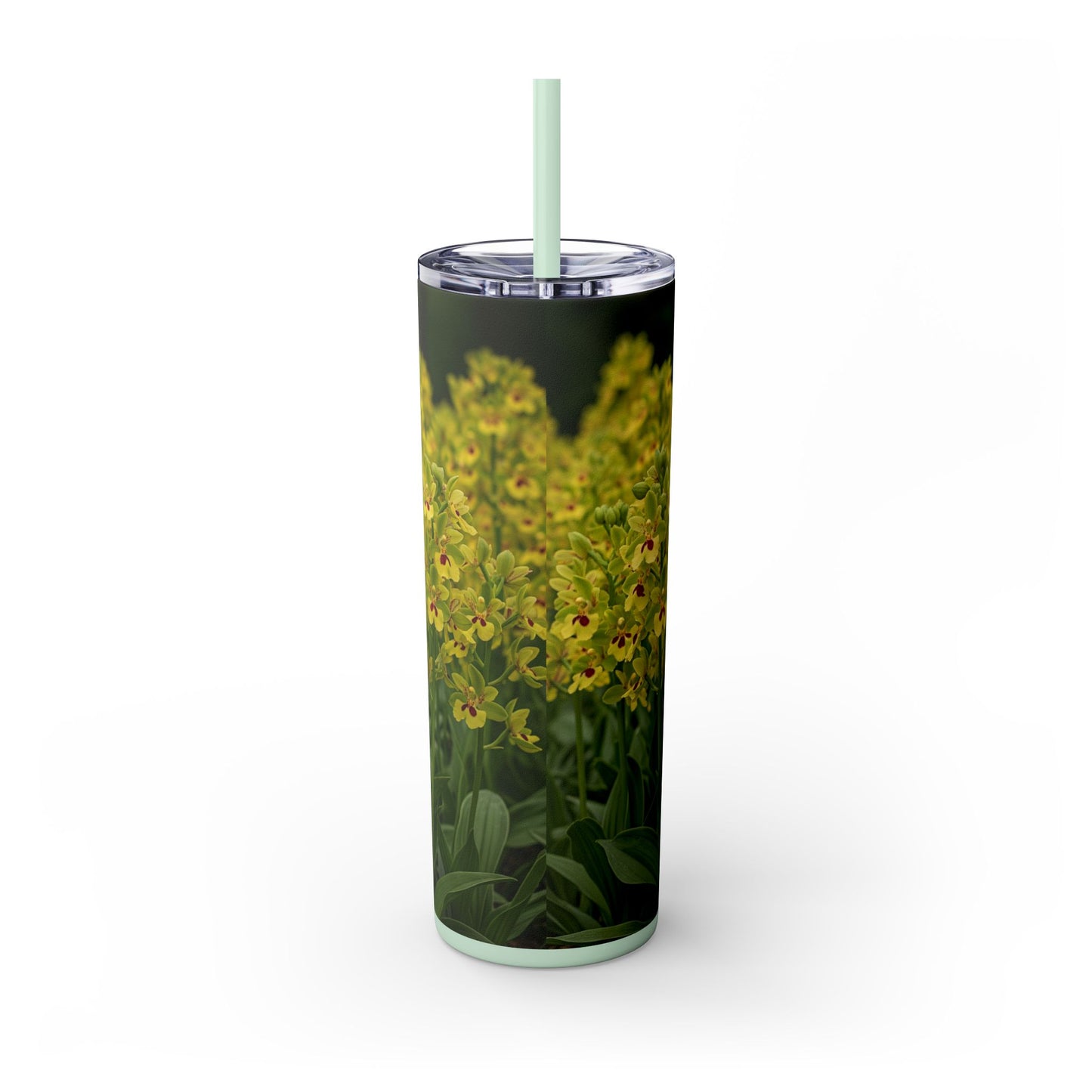 Basenji Skinny Tumbler with Straw, 20oz