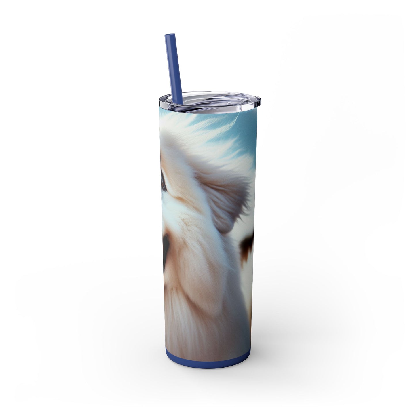 Pyrenean Mountain Dog Skinny Tumbler with Straw, 20oz