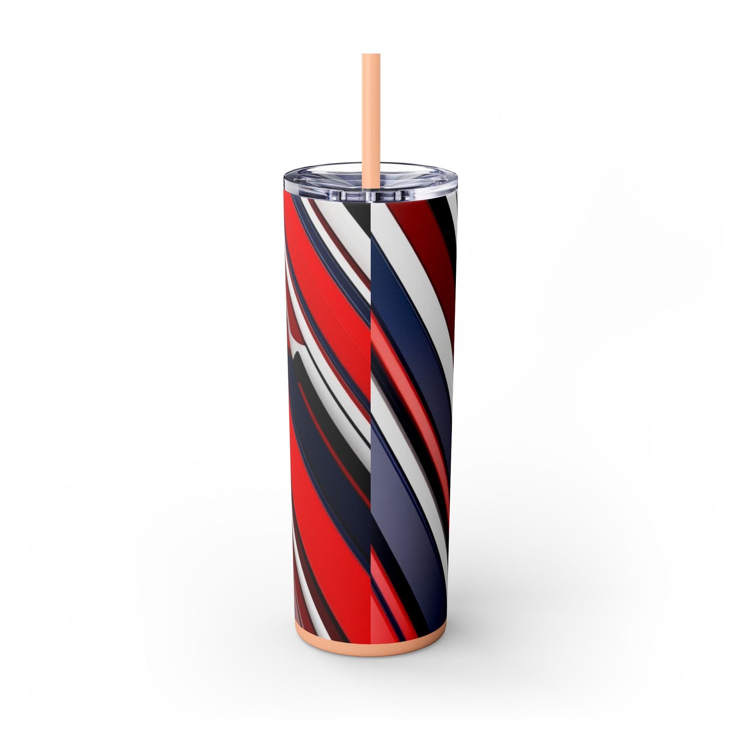 Optical Illusion Skinny Tumbler with Straw, 20oz