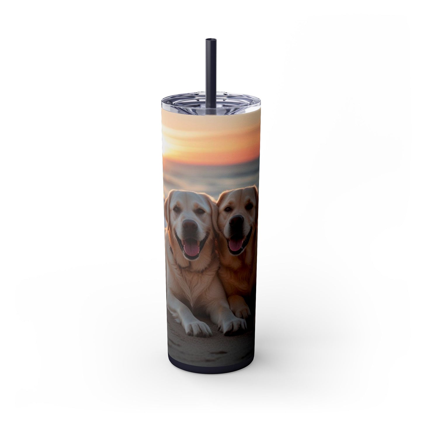 Labrador Retriever Love Skinny Tumbler with Straw, 20oz