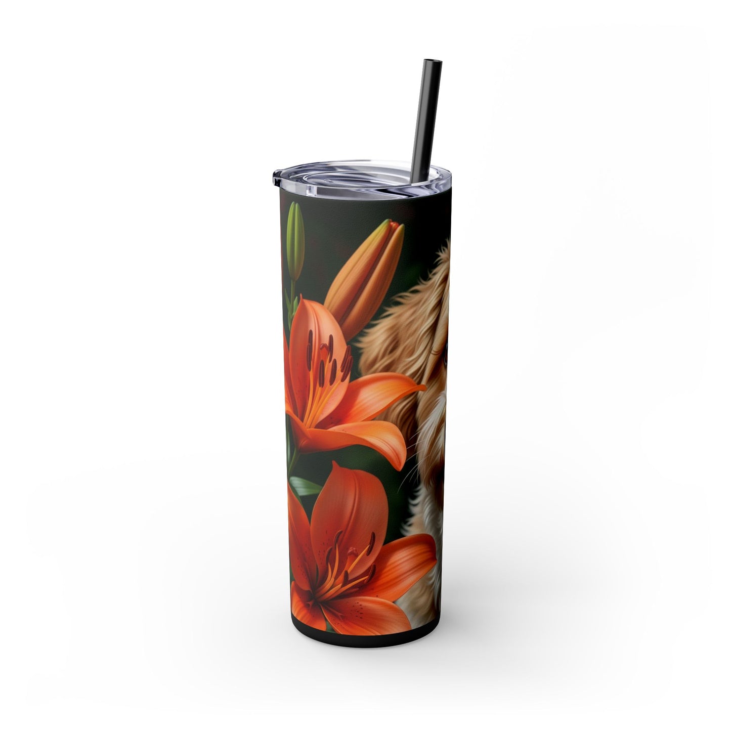 Schnoodle Skinny Tumbler with Straw, 20oz