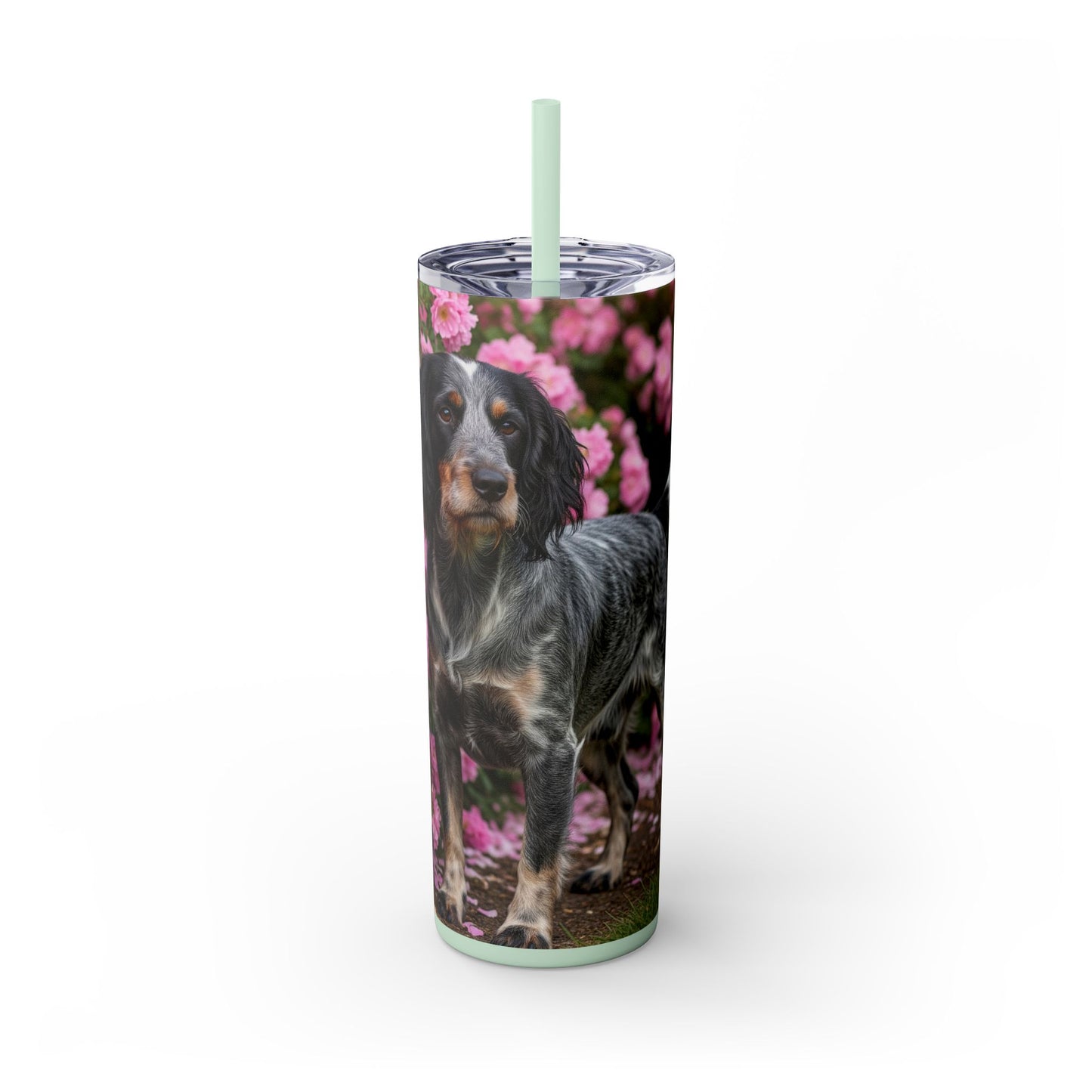 Blue Picardy Spaniel Tumbler with Straw, 20oz