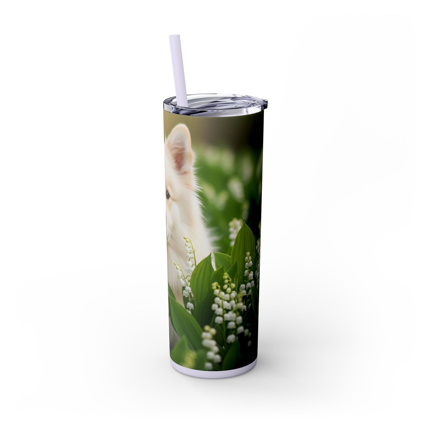 Finnish Lapphund Skinny Tumbler with Straw, 20oz