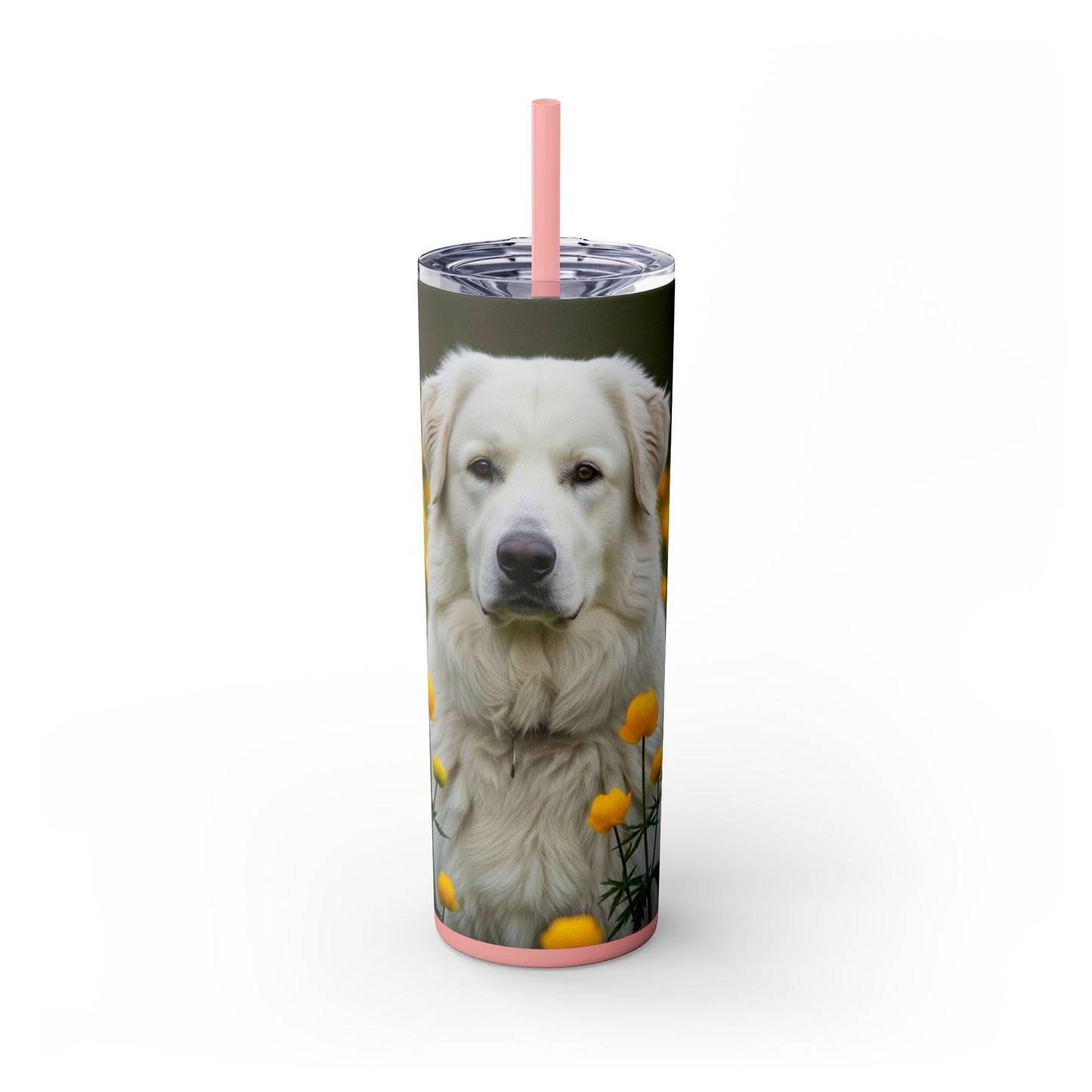 Romanian Mioritic Shepherd Dog Tumbler with Straw, 20oz