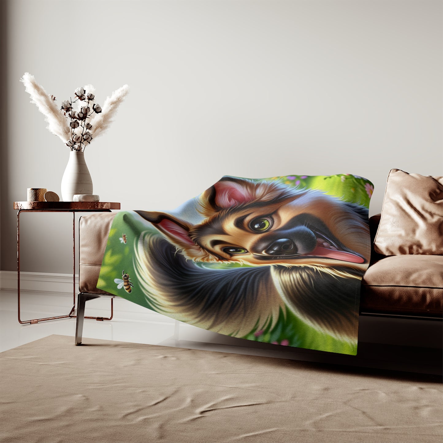German Shepherd Sweatshirt Blanket