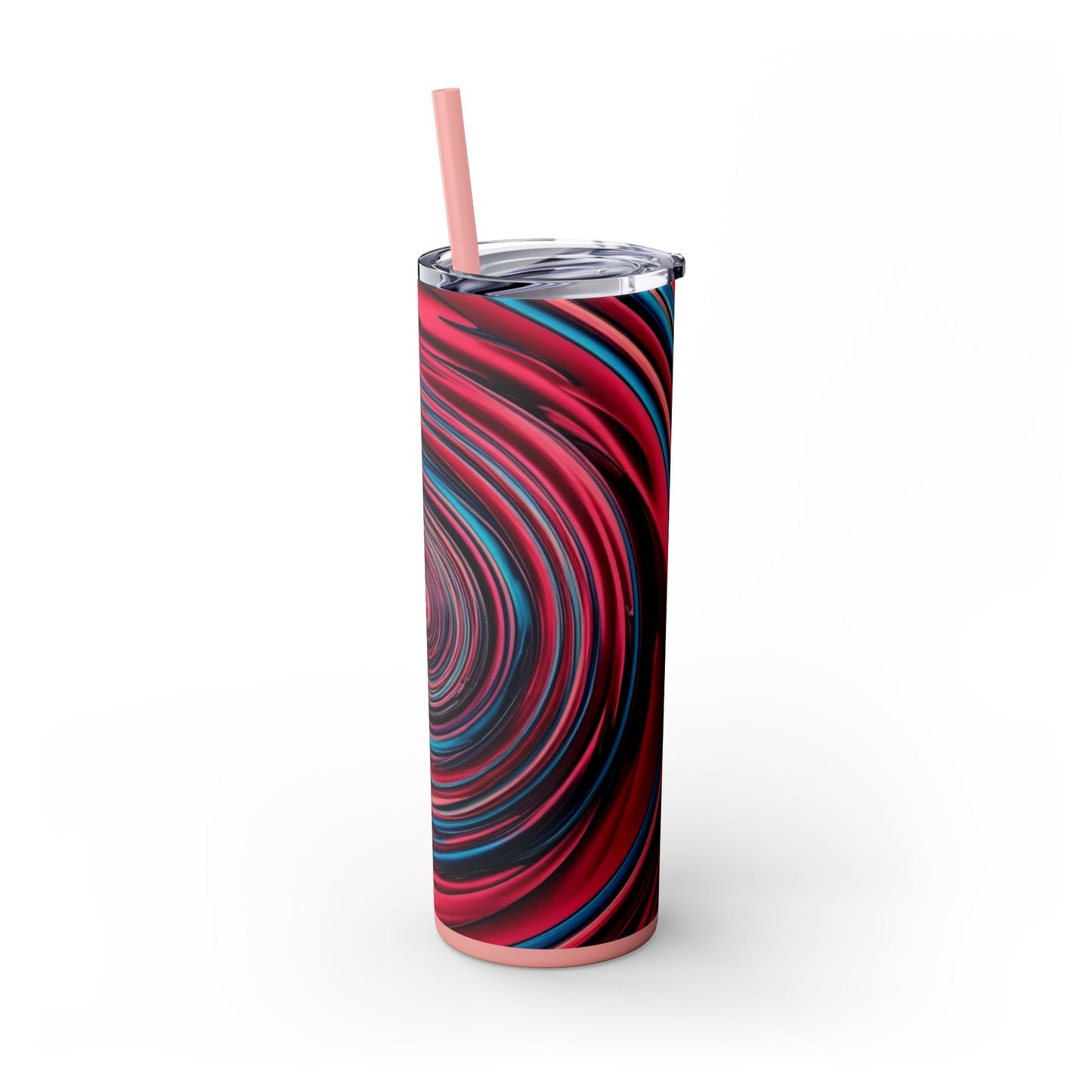 Optical Illusion Skinny Tumbler with Straw, 20oz