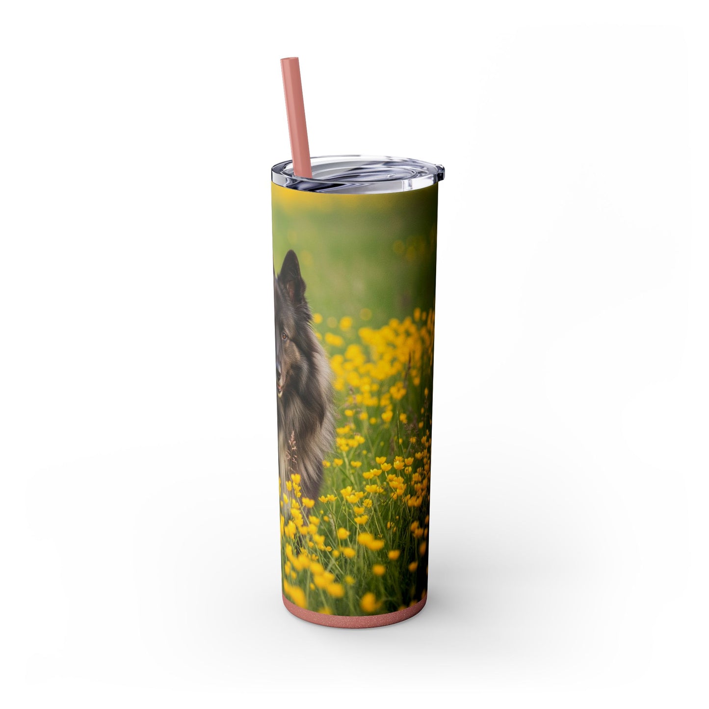 Belgian Sheepdog Tumbler with Straw, 20oz