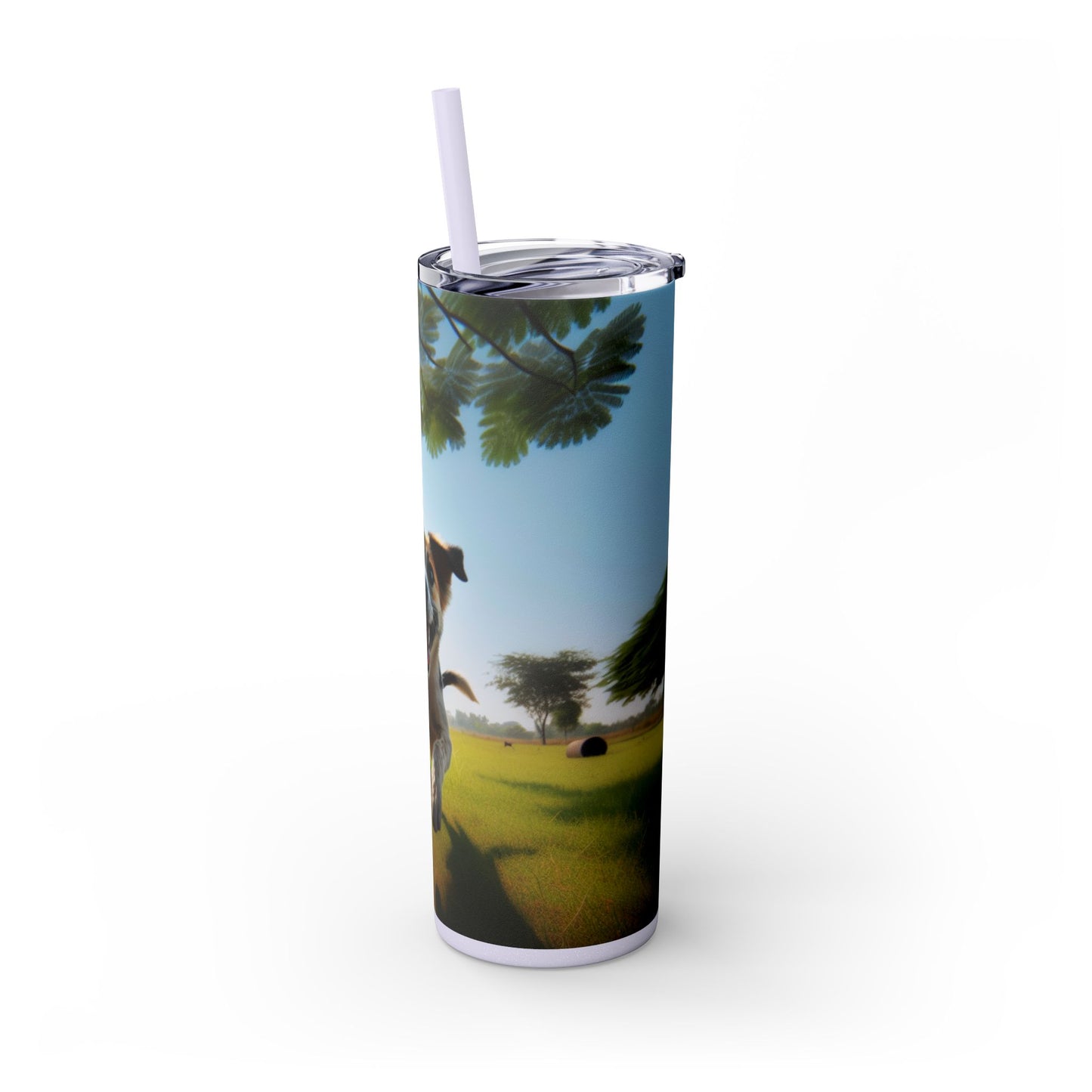 Indian Pariah Dog Tumbler with Straw, 20oz