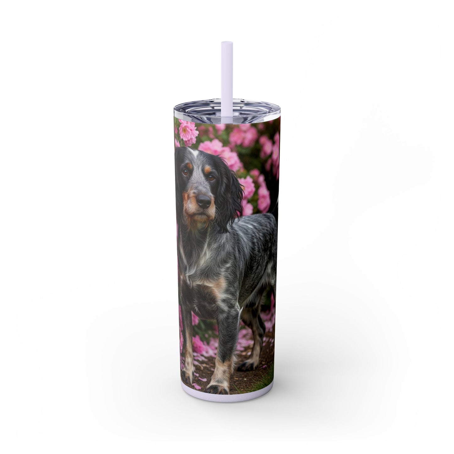 Blue Picardy Spaniel Tumbler with Straw, 20oz