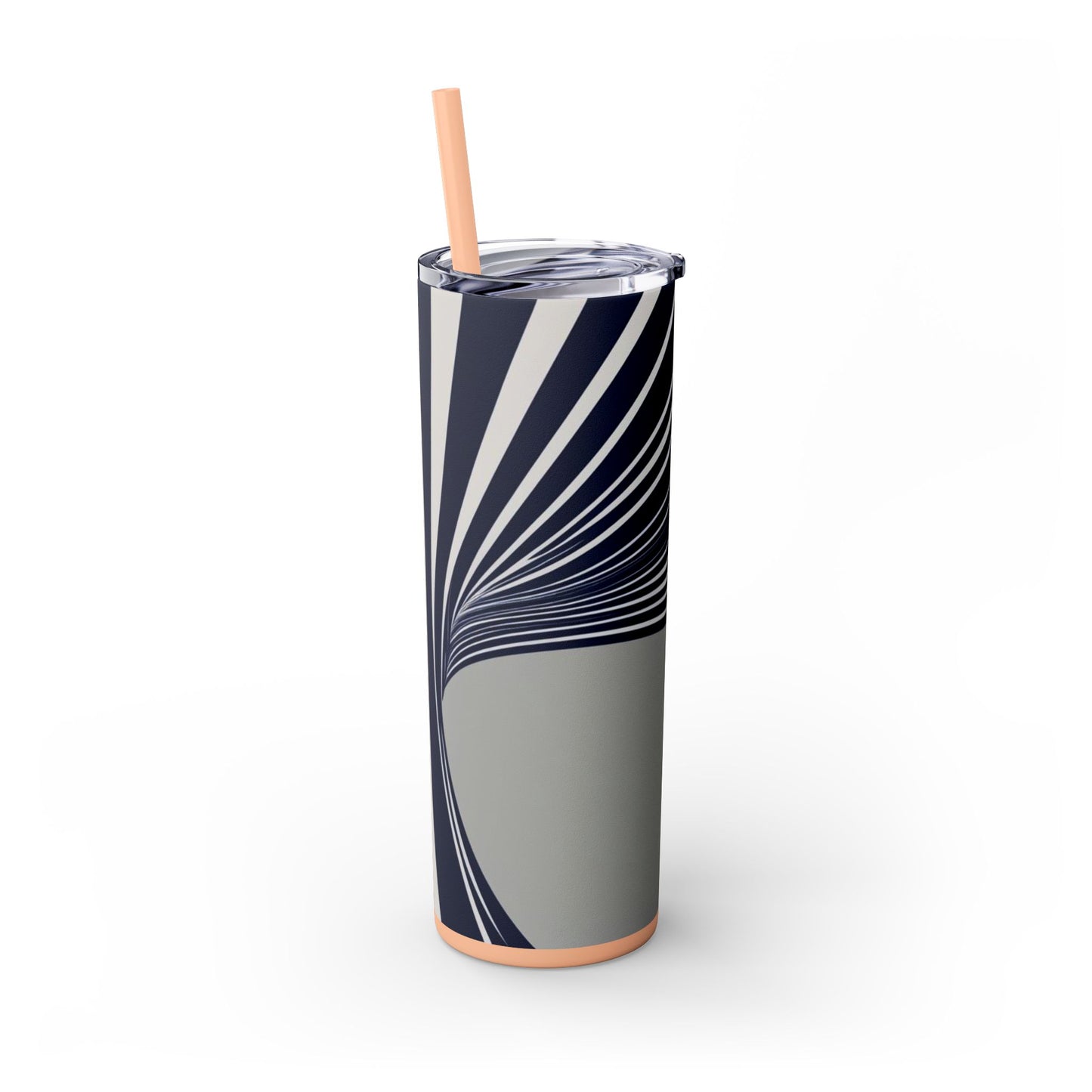 Optical Illusion Skinny Tumbler with Straw, 20oz