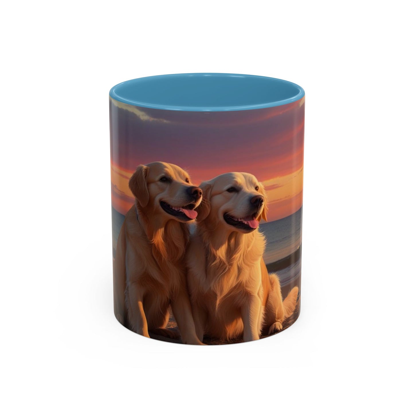 Golden Retriever Love Accent Coffee Mug - Perfect Gift for Dog Lovers