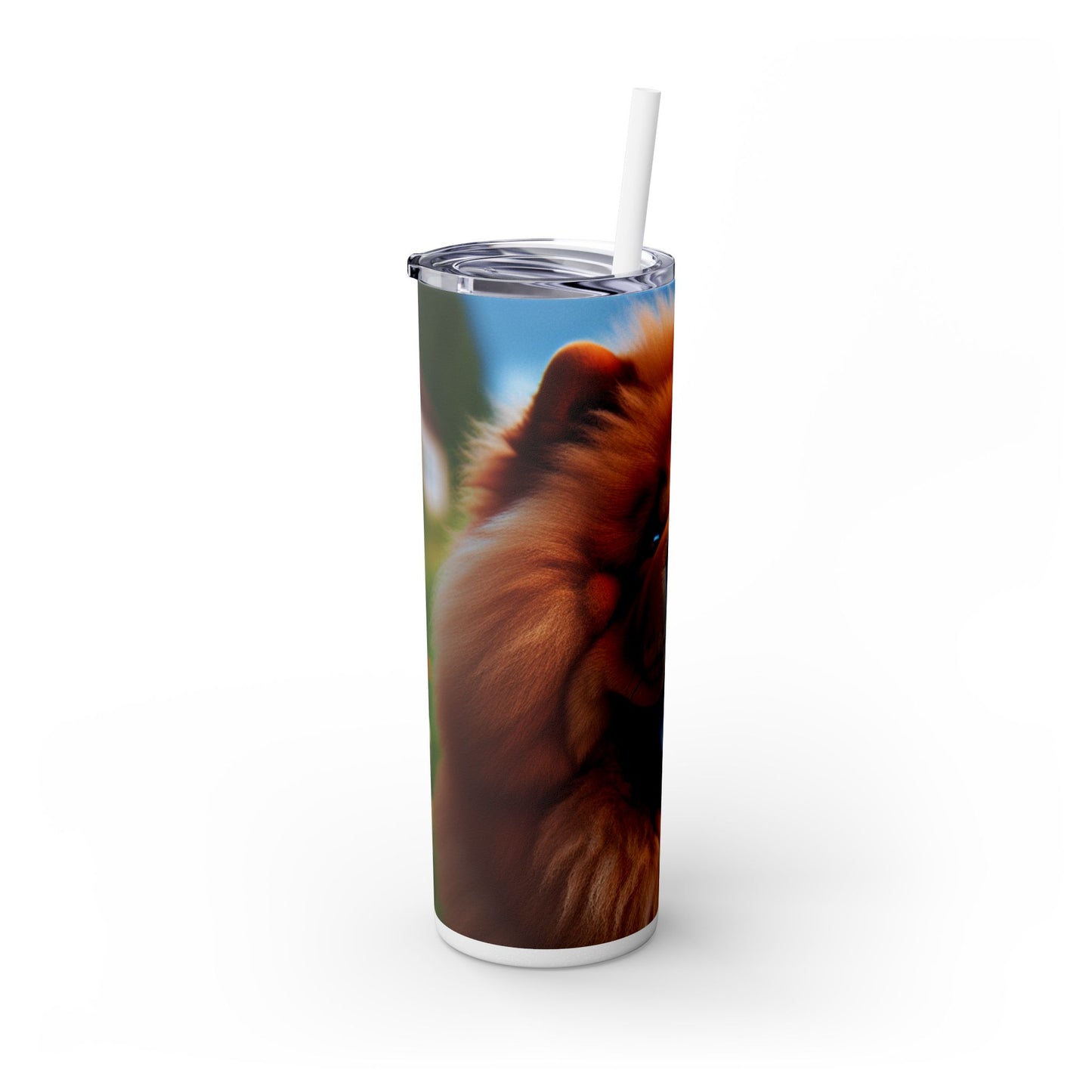 Chow Chow Skinny Tumbler with Straw, 20oz