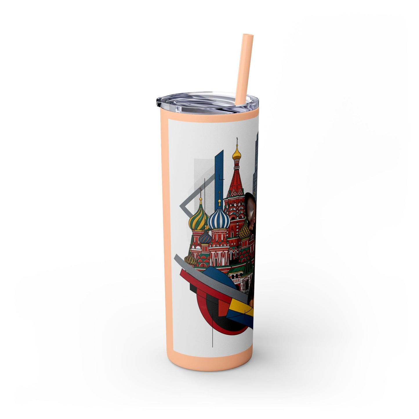 Russian Toy Skinny Tumbler with Straw, 20oz