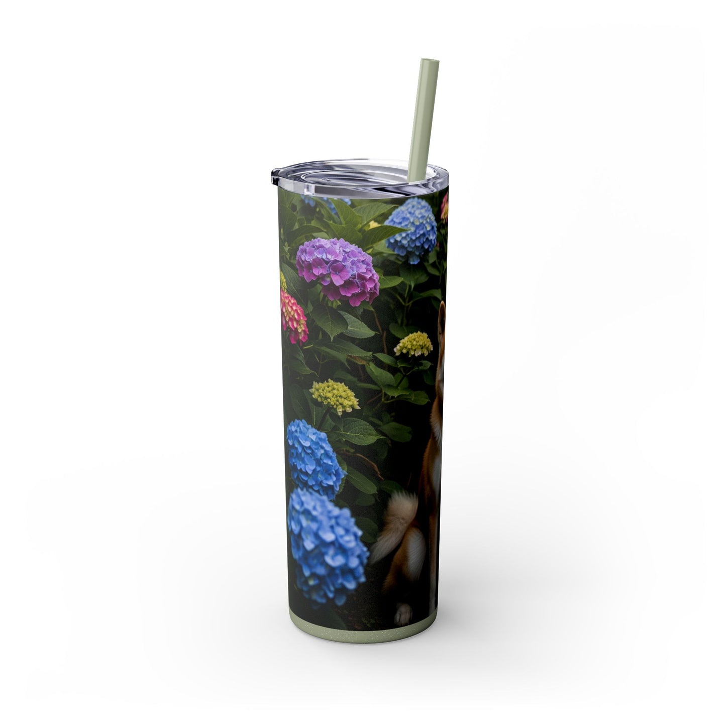 Akita Skinny Tumbler with Straw, 20oz