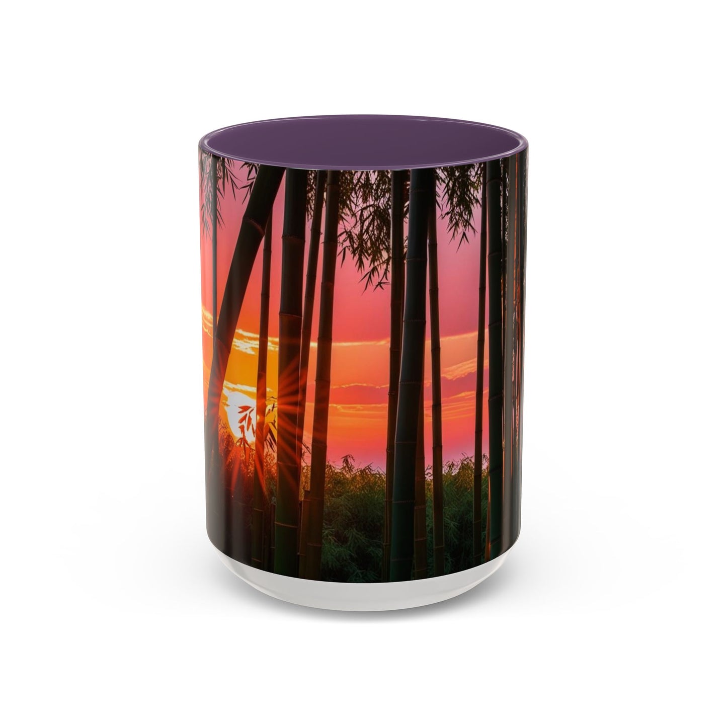 Bamboo Forest Sunrise Accent Coffee Mug - Perfect Gift for Dog Lovers