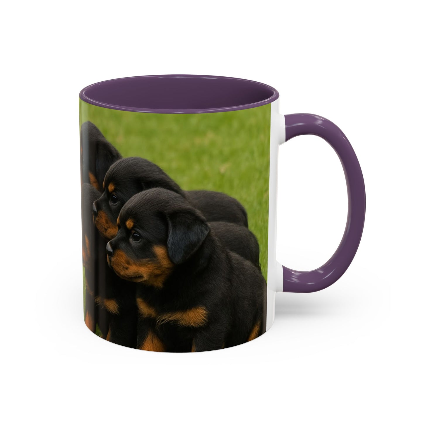 Rottweiler puppies Accent Coffee Mug - Perfect Gift for Dog Lovers