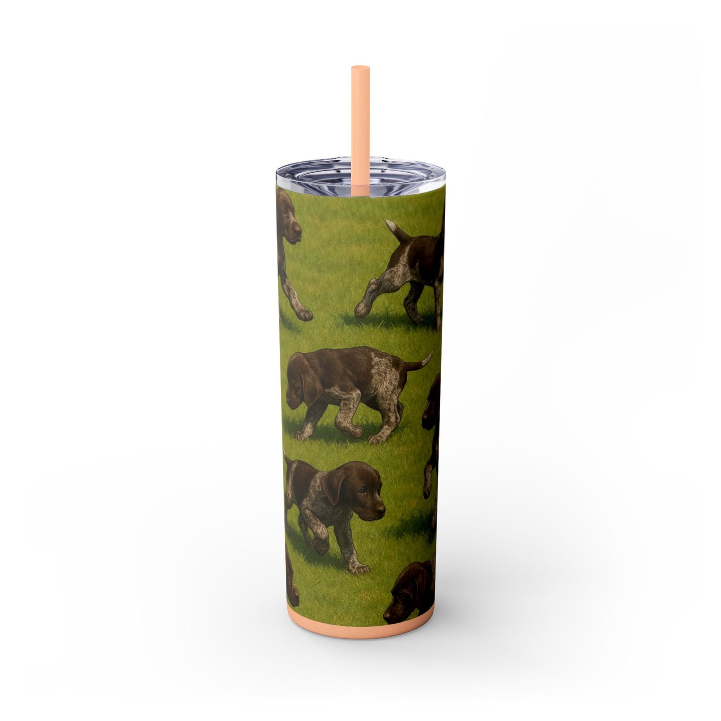 German Shorthaired Pointer puppies Tumbler with Straw, 20oz