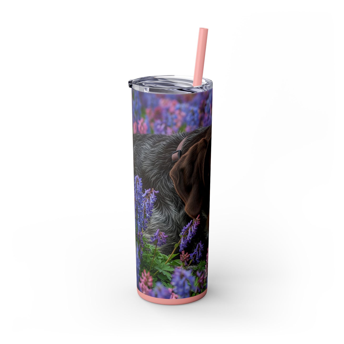 Wirehaired Slovakian Pointer Skinny Tumbler with Straw, 20oz