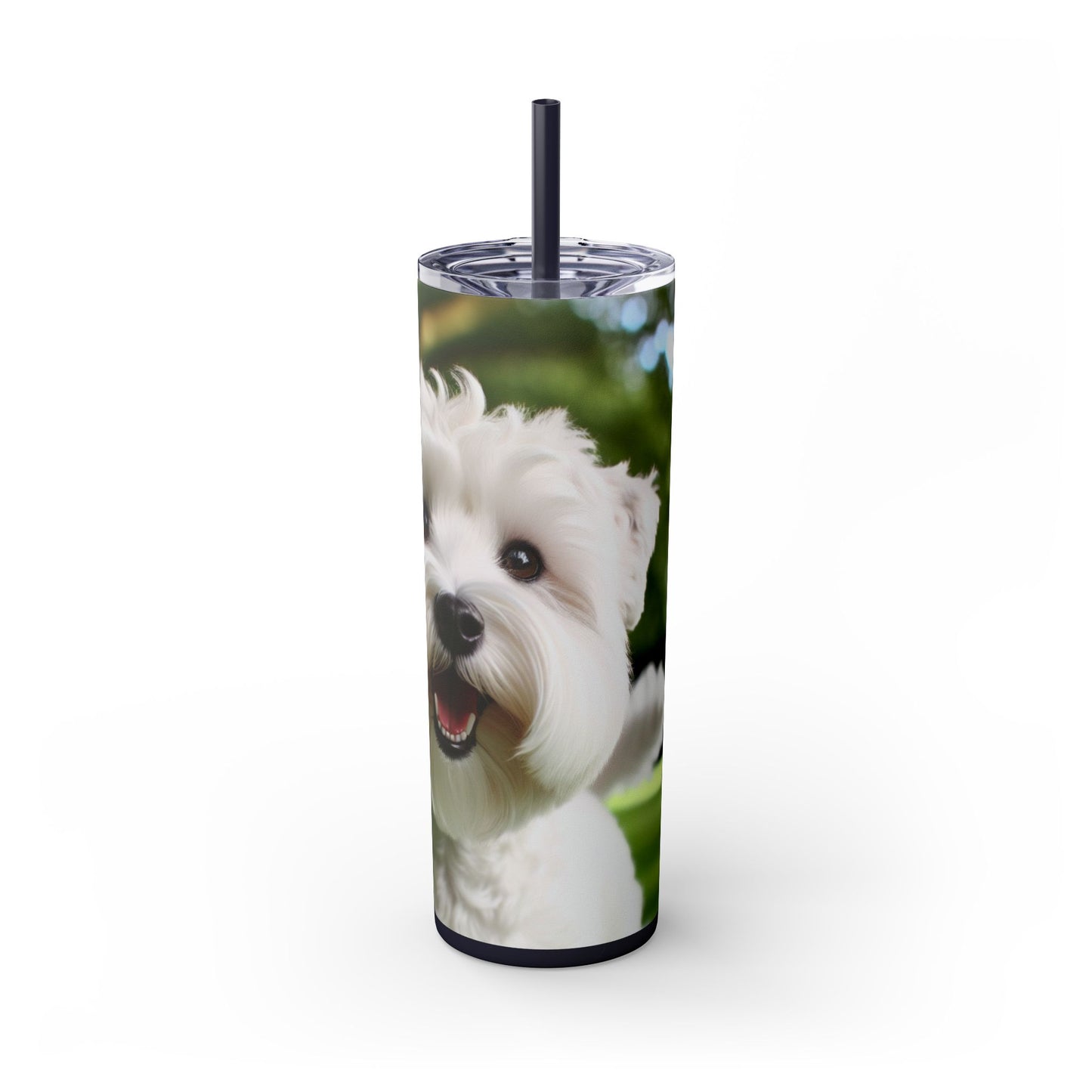 Sealyham Terrier Skinny Tumbler with Straw, 20oz