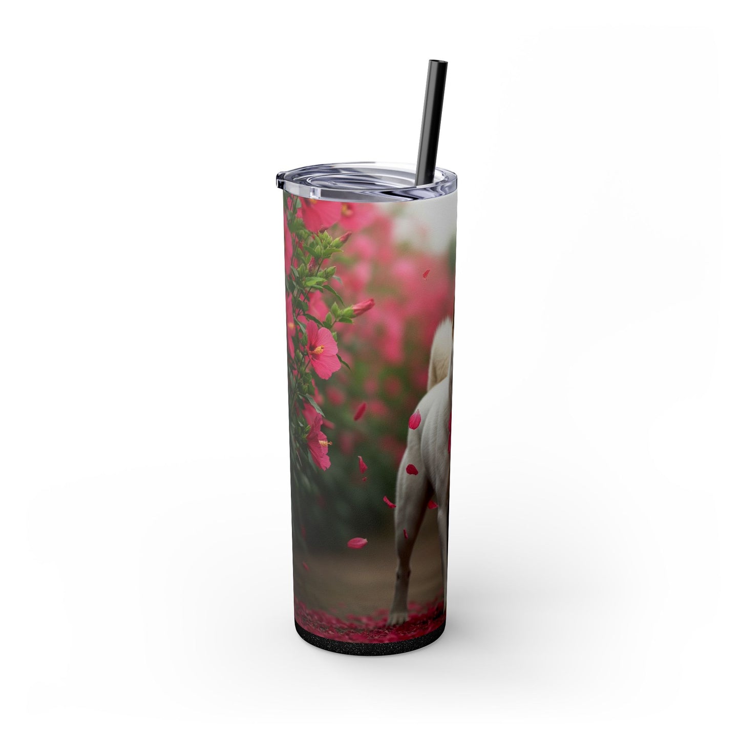 Korean Jindo Dog Tumbler with Straw, 20oz