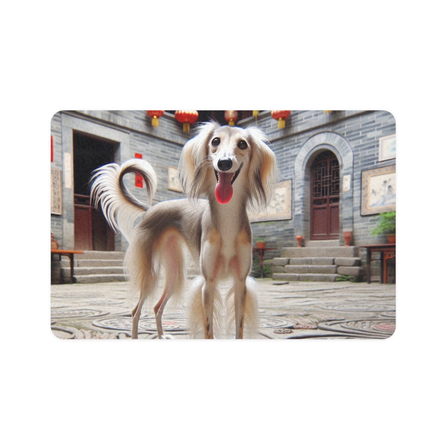 Pet Food Mat (12x18) - Chinese Saluki