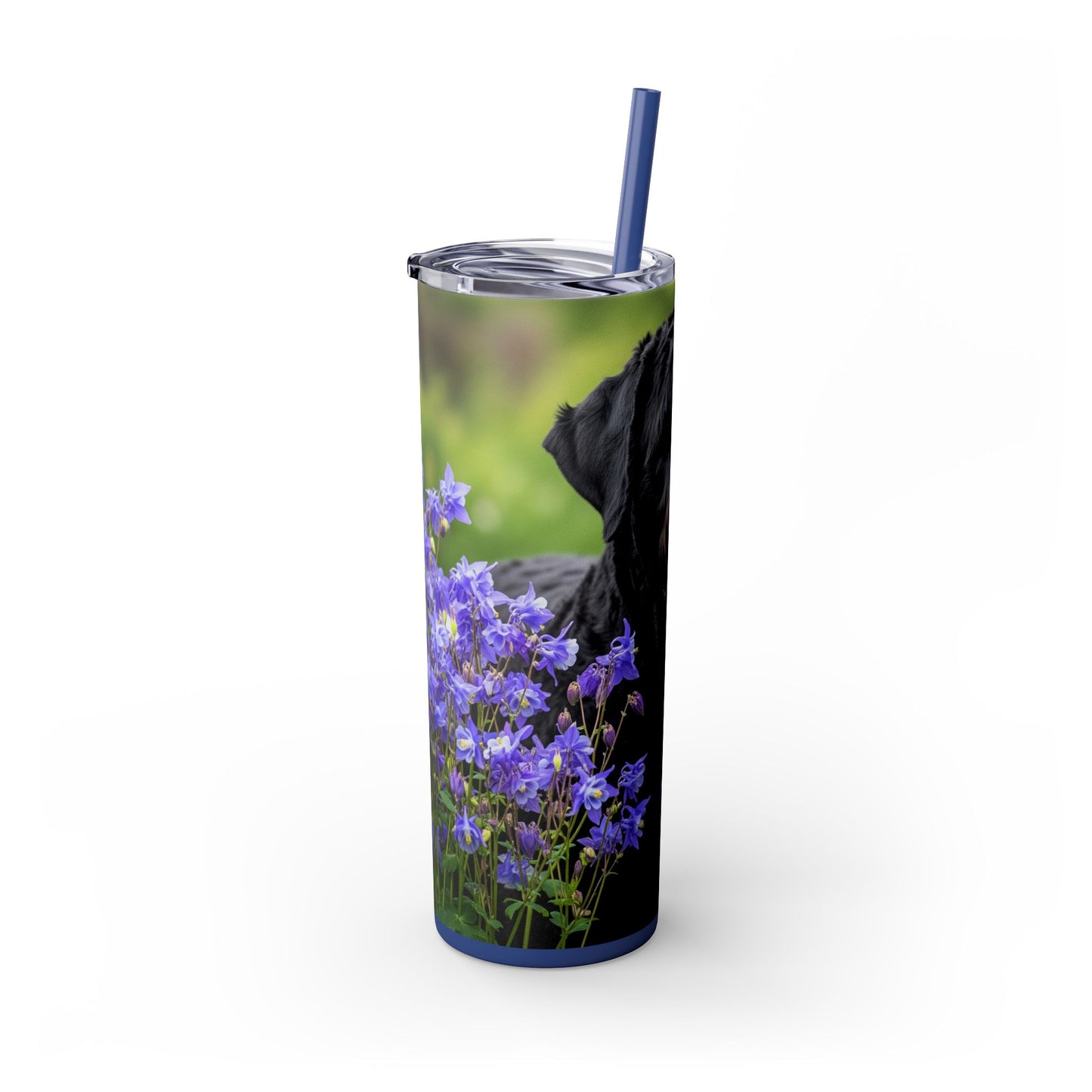 Black Russian Terrier Tumbler with Straw, 20oz