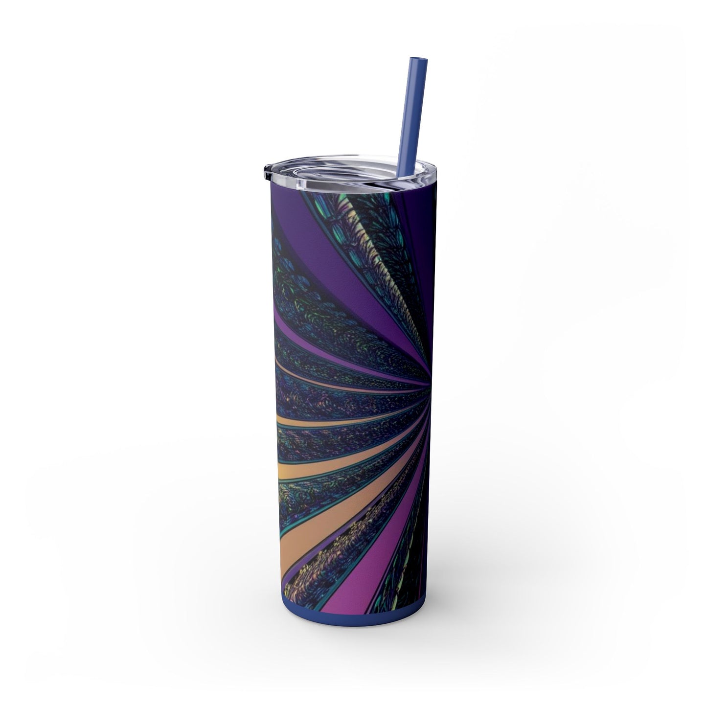 Optical Illusion Skinny Tumbler with Straw, 20oz