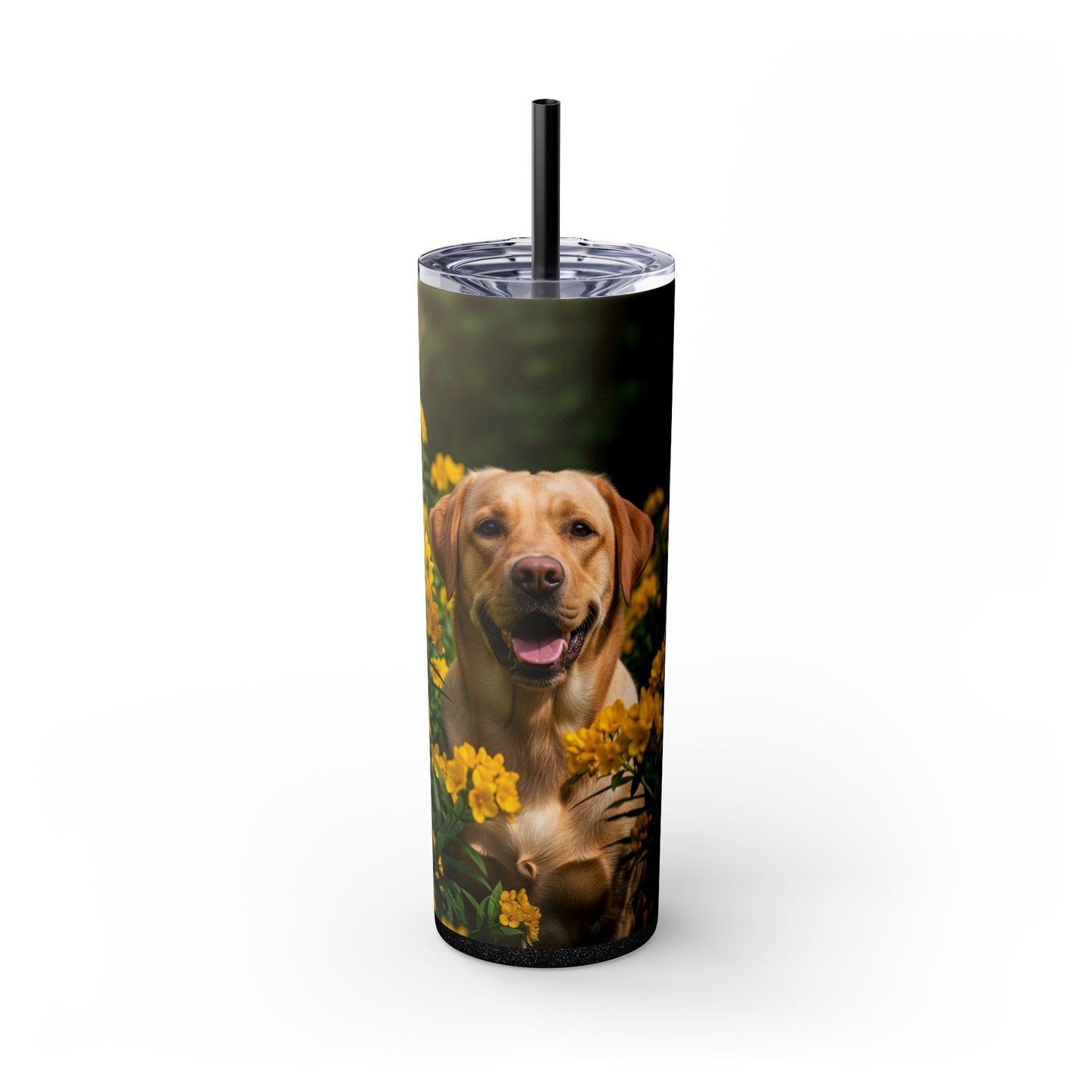 Labrador Retriever Skinny Tumbler with Straw, 20oz