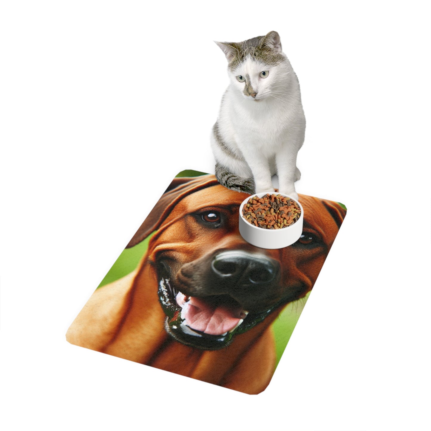 Vertical Pet Food Mat (12x18) - Rhodesian Ridgeback
