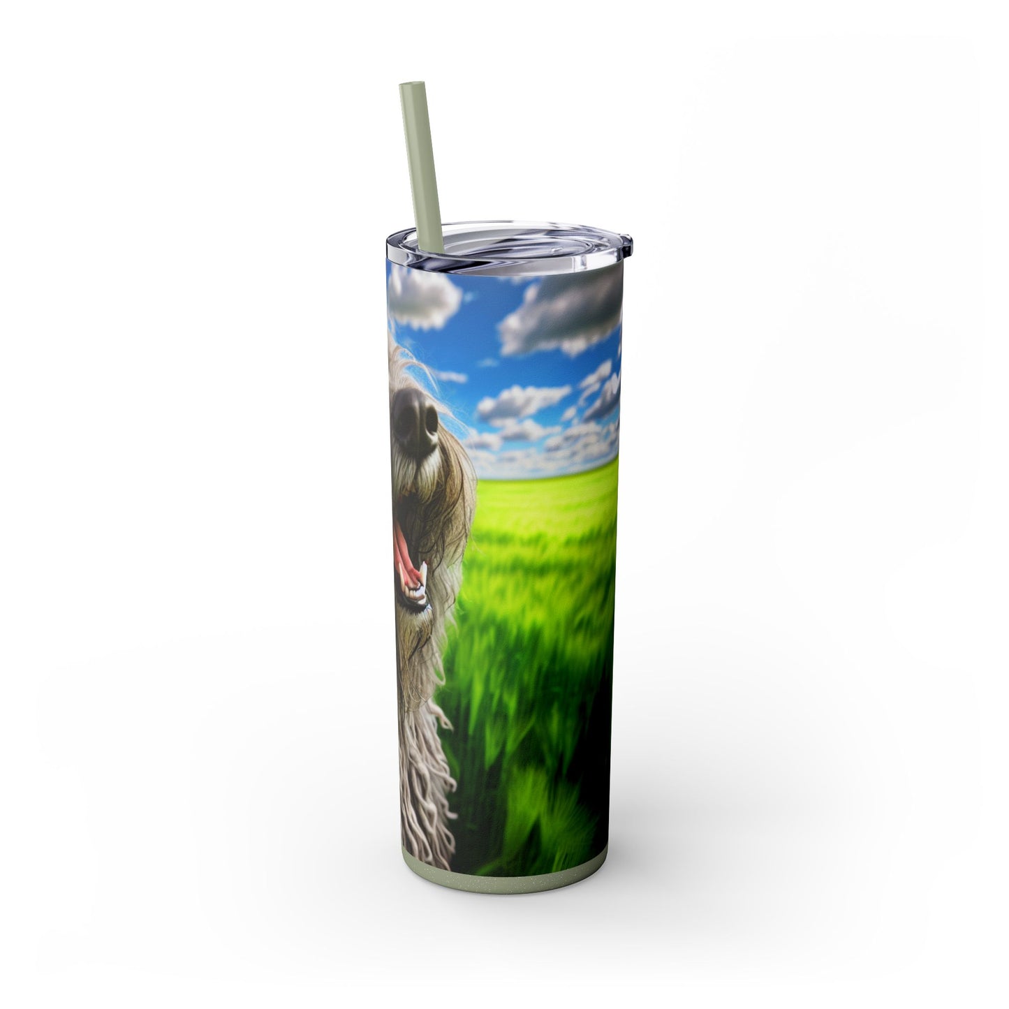 Bergamasco Shepherd Dog Tumbler with Straw, 20oz