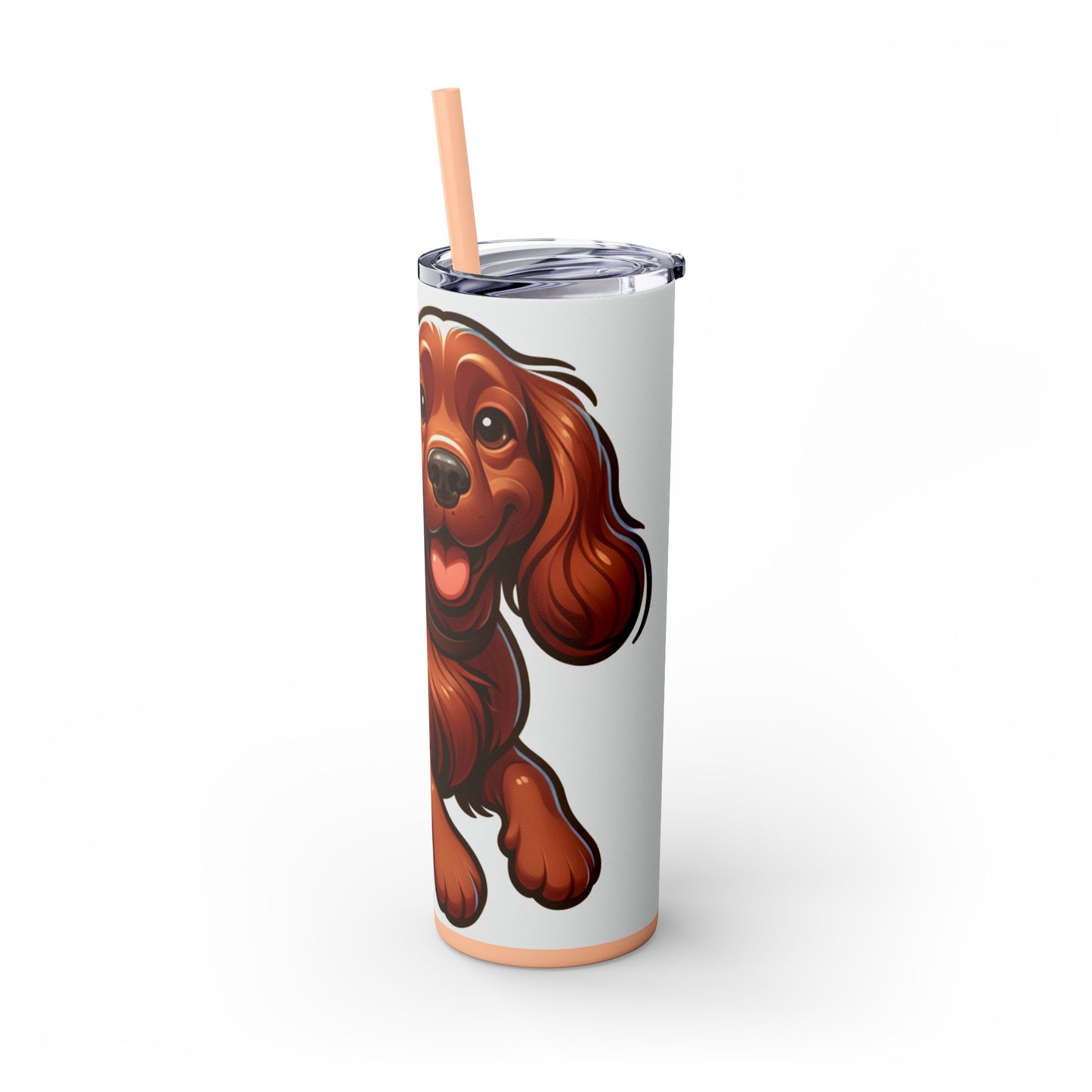 Sussex Spaniel Skinny Tumbler with Straw, 20oz