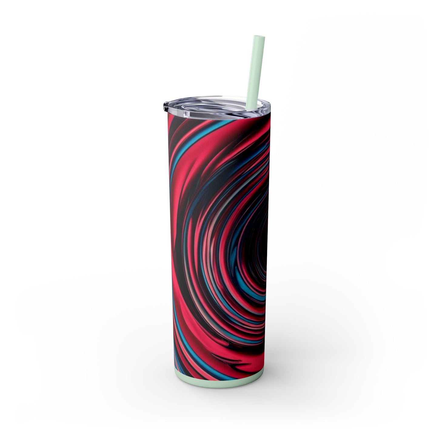 Optical Illusion Skinny Tumbler with Straw, 20oz