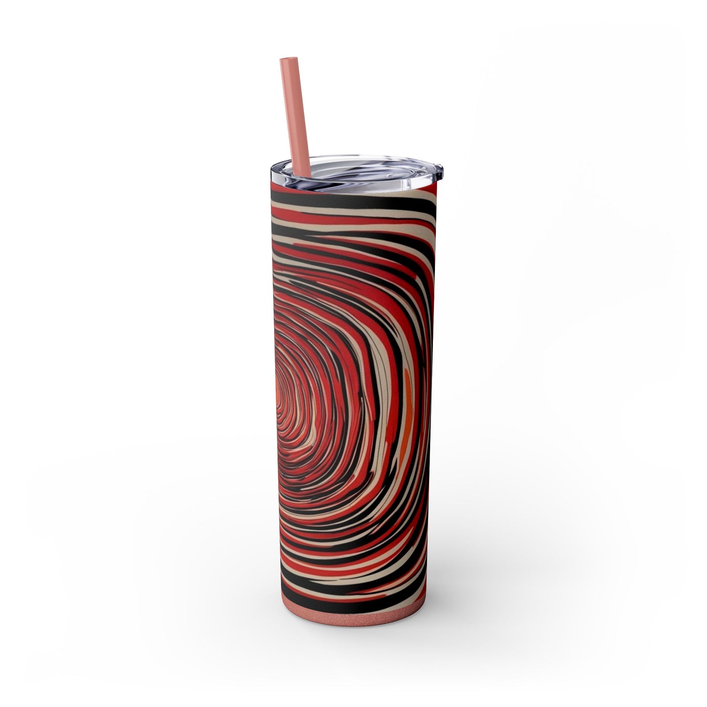 Optical Illusion Skinny Tumbler with Straw, 20oz